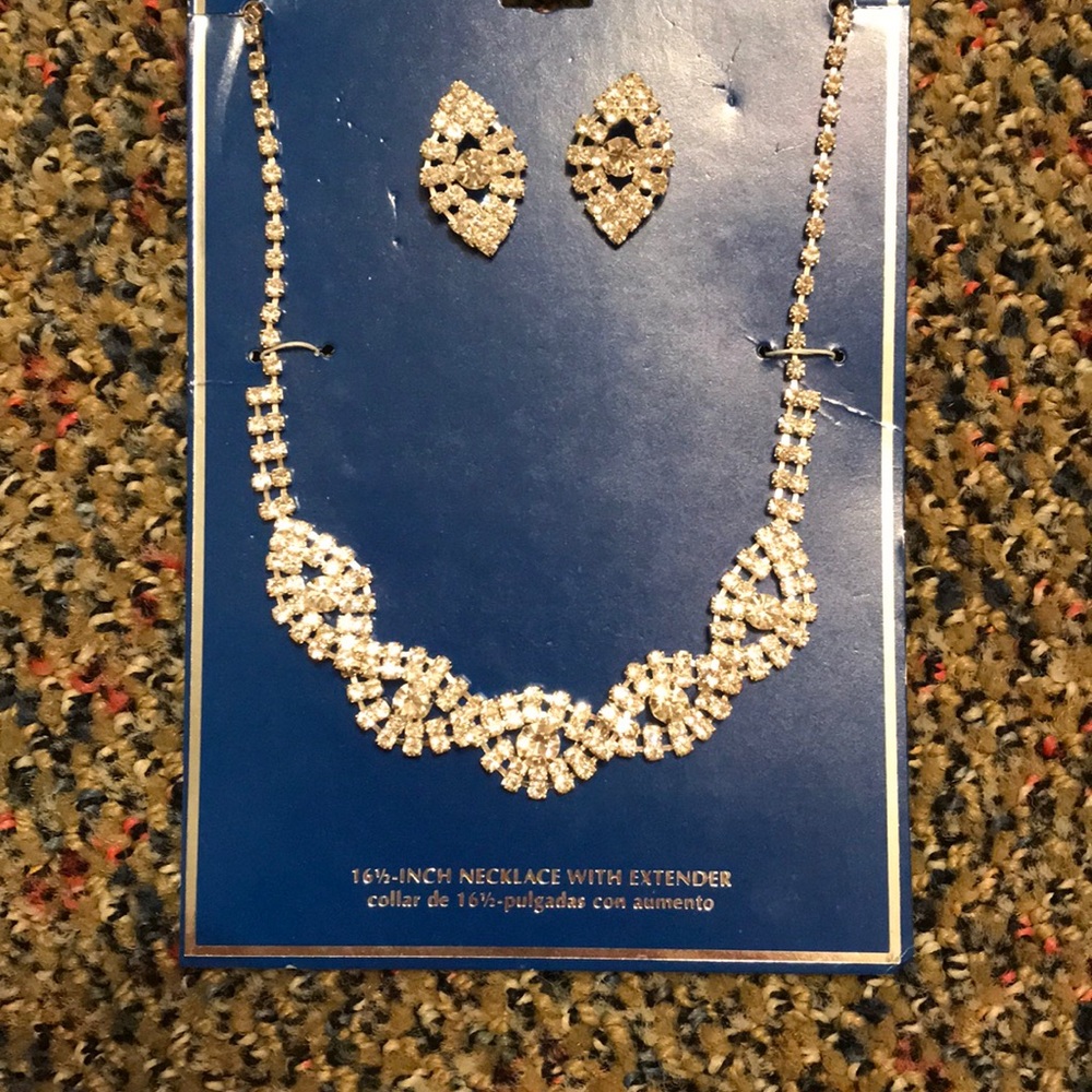 Silver Rhinestone Costume Jewelry